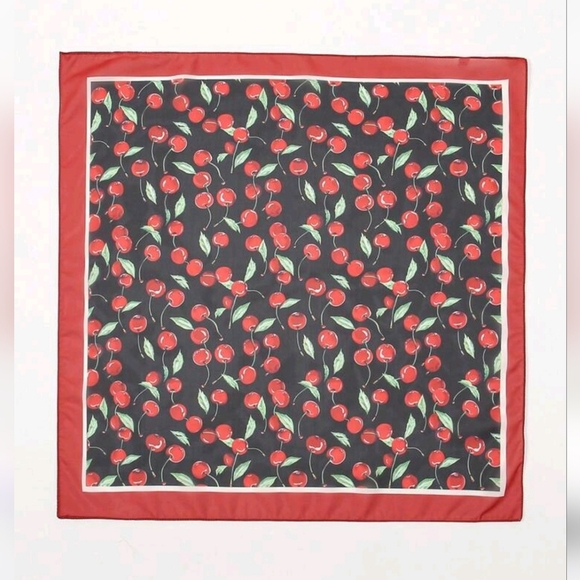 Accessories - 🆕️🍒 BLACK CHERRY SCARF / BANDANA🍒